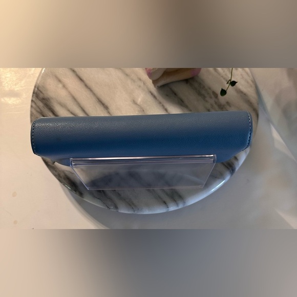 Women Long Clutch PU Leather Wallet Pocket Purse Credit Card Slips Sky Blue - Picture 8 of 14